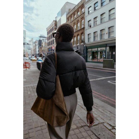 ZARA COMBINED CROPPED PUFFER JACKET - Picture 6 of 9